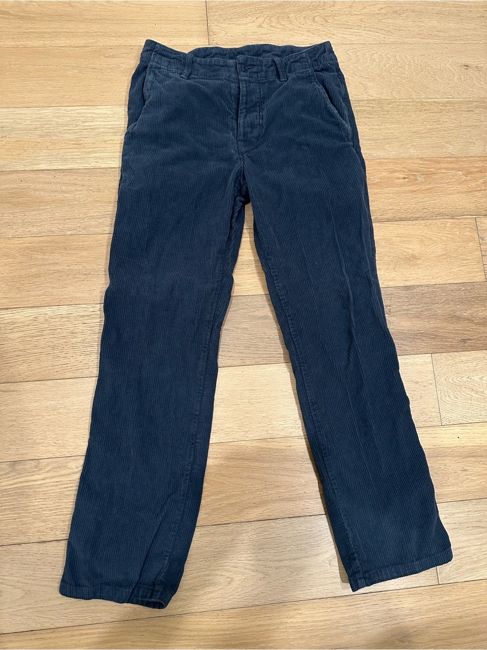 Save Khaki United SKU Blue Corduroy Pants Mens Size 29x28 Made in USA Button Fly